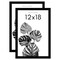 Americanflat Gallery Picture Frame - Set of 2 - Photo Frame for Wall Decor - Shatter Resistant Glass - Adjustable Hanging Hardware - Includes Easel for Tabletop Display - Black
